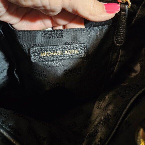 Michael Kors Jet Set Tan and Black Monogram Tote Shoulder Bag - Picture 12 of 12